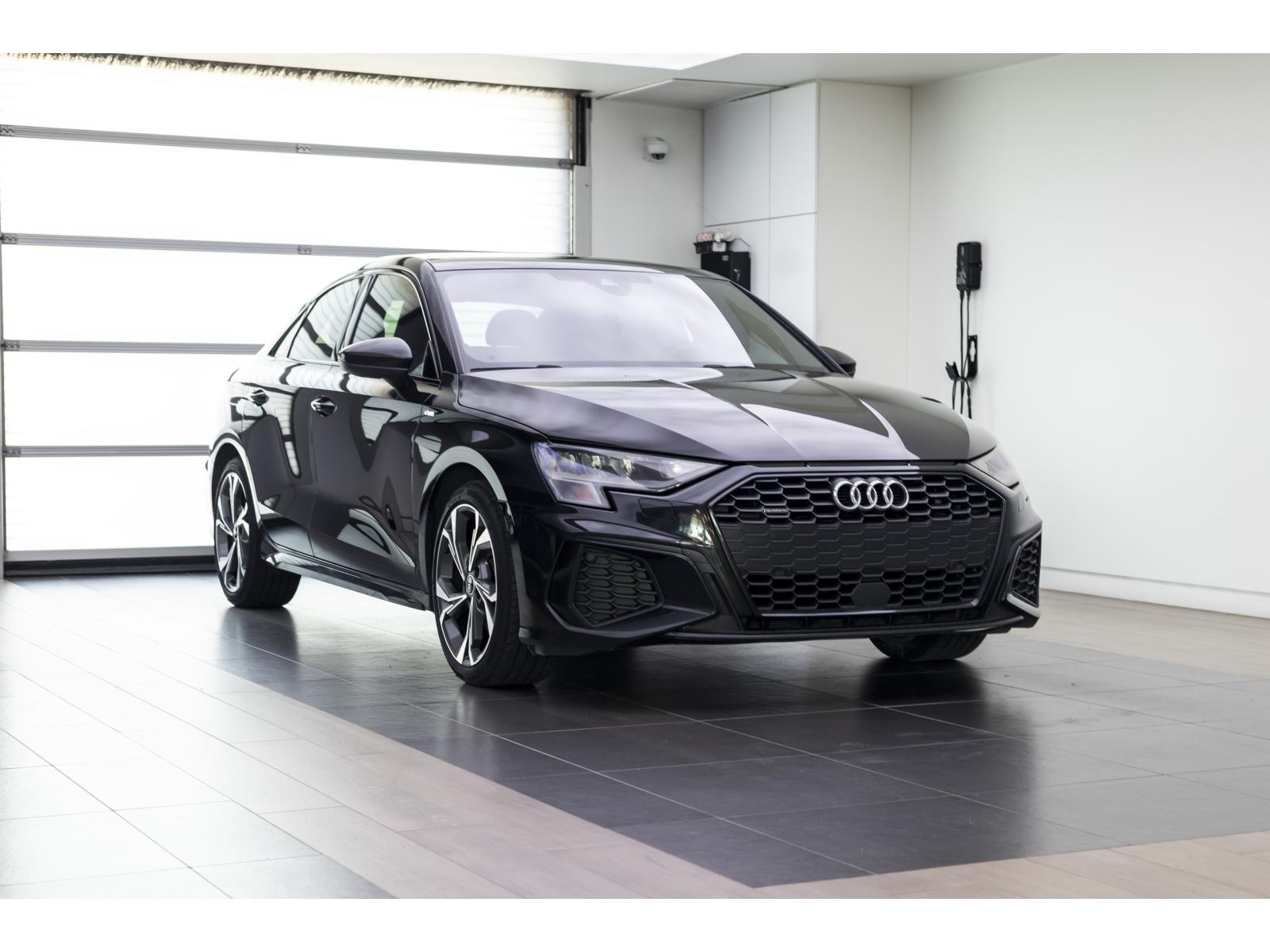 Black 2023 Audi A3 40 TFSI quattro Progressiv AWD Sedan Automatic