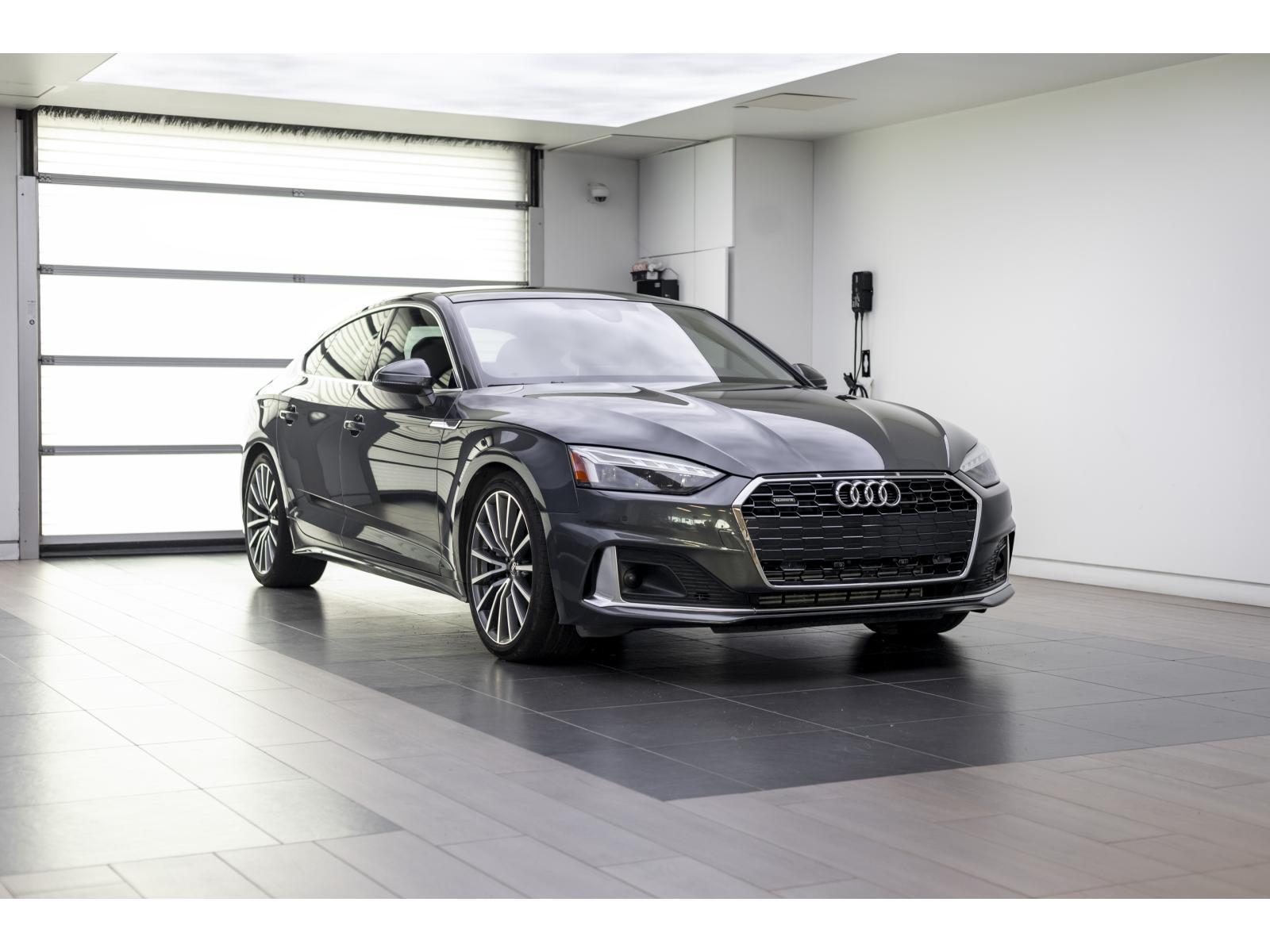 Gray (Gris Manhattan) 2023 Audi A5 Sportback quattro Komfort 45 TFSI AWD Sedan Automatic