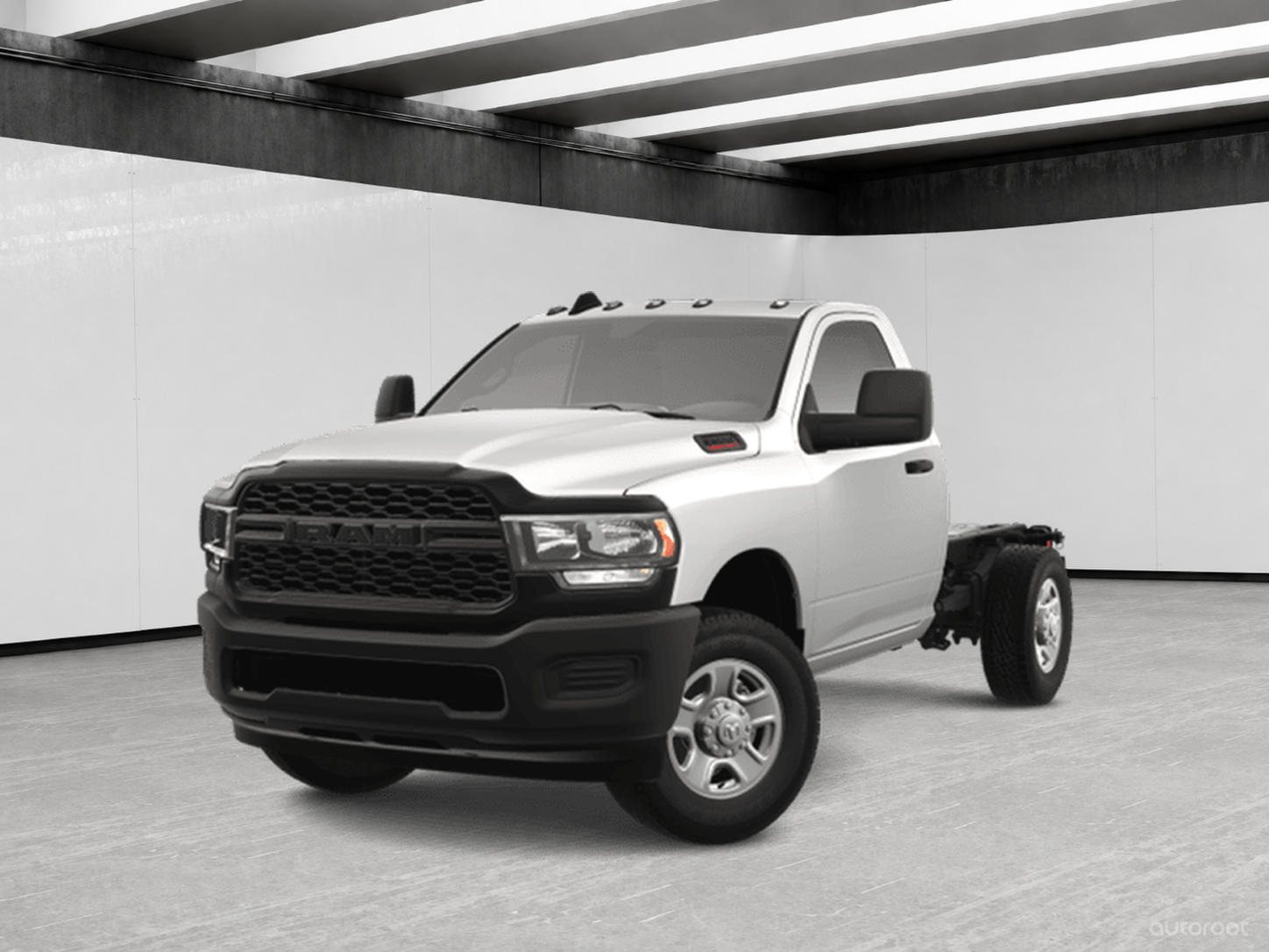 White 2024 RAM 3500 Chassis Pickup Truck Four-Wheel Drive Automatic