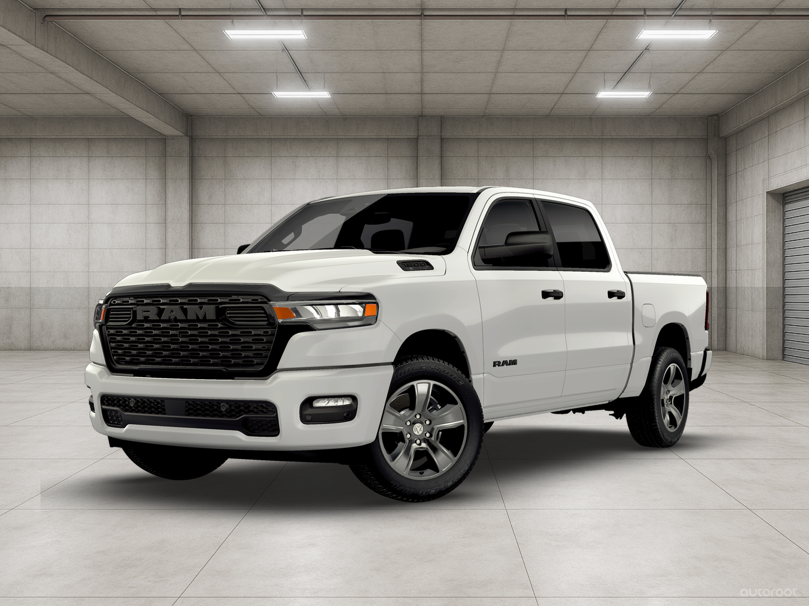 White 2026 RAM 1500 Express Crew Cab 4WD Pickup Truck Four-Wheel Drive Automatic