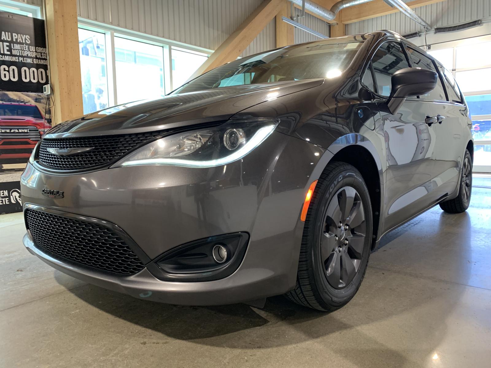 Gray 2020 Chrysler Pacifica Hybrid Minivan Front-Wheel Drive Automatic