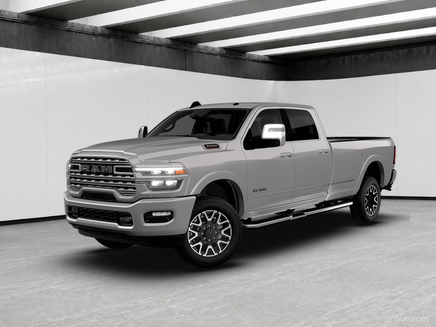 Silver 2026 RAM 3500 Pickup Truck Four-Wheel Drive Automatic